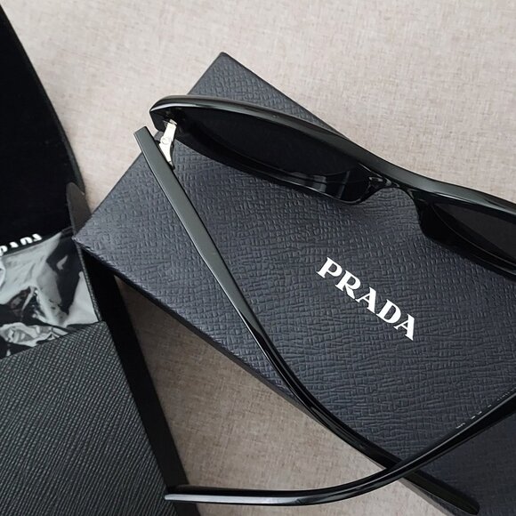 PRADA EYEWEAR Oval-frame acetate sunglasses - Picture 8 of 12